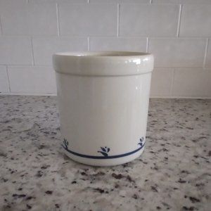 Friendship Roseville Pottery Cream and Blue 1 Quart Canister